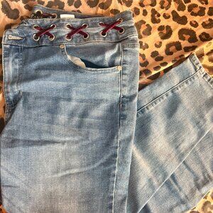 Jeans with Velvet strings